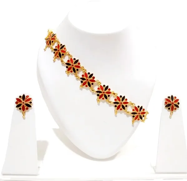 Assamese_Gold_Plated_Star_Golpota_Necklace_Set_For_Women_&_Girl